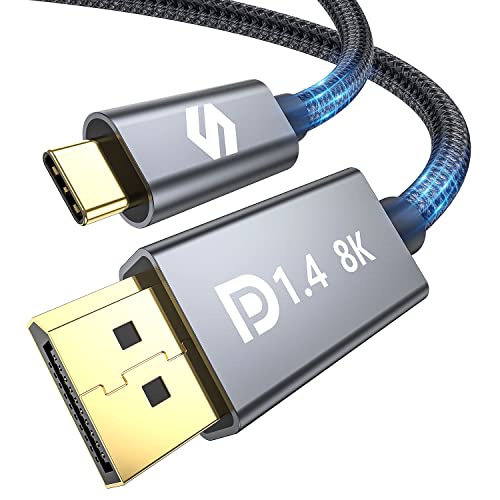 Silkland Cavo USB C DisplayPort 1.4 2M, 8K@60Hz, 4K@144Hz 120Hz, 5K...