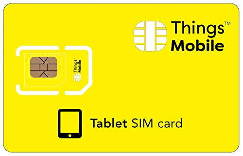 SIM Card DATI PREPAGATA per TABLET - Things Mobile - con copertura globale e rete multi-operatore GSM 2G 3G 4G LTE, senza costi fissi, senza scadenza e tariffe competitive con 10€ di credito incluso