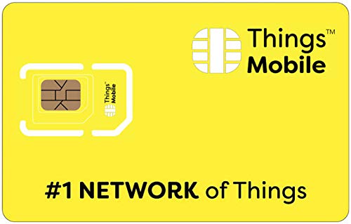 SIM Card GPRS Things Mobile per IoT e M2M con copertura globale e rete multi-operatore GSM 2G 3G 4G LTE, senza costi fissi, senza scadenza e tariffe competitive, con 10 € di credito incluso