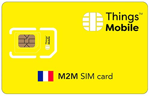 SIM Card M2M FRANCIA Things Mobile con copertura globale e rete multi-operatore GSM 2G 3G 4G LTE, senza costi fissi, senza scadenza e tariffe competitive, con 10 € di credito incluso
