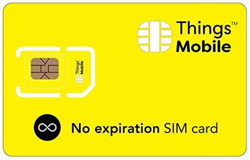 SIM SENZA SCADENZA Things Mobile con copertura globale e rete multi-operatore GSM 2G 3G 4G LTE, senza costi fissi e tariffe competitive, con 10 € di credito incluso