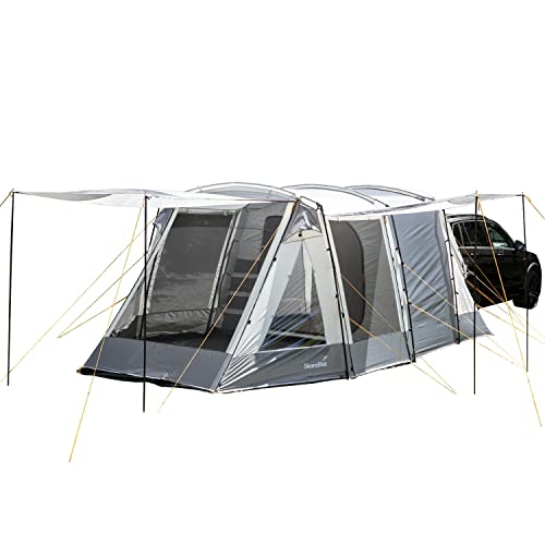 Skandika Pitea XL Cross Up - Tenda da auto per 4 persone - con cabina per dormire - 2,3 m di altezza - Impermeabile - 3000 mm di colonna d acqua (Up Tunnel)