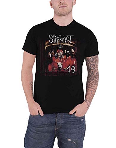 Slipknot T Shirt Debut Album 19 Years Band Logo Nuovo Ufficiale Uom...