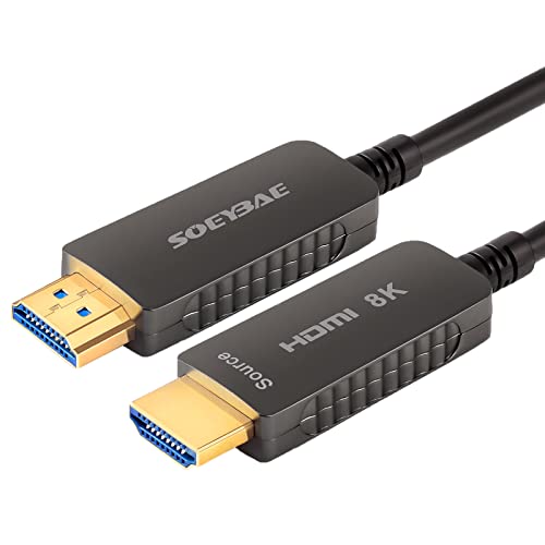 SOEYBAE 8K Cavo HDMI Fibra Ottica 20M Fibra HDMI 2.1 Cable 48Gbps Supporta 8K@60Hz 4K@120Hz HDR, 4: 4: 4,3D, ARC, HEC, HDCP 2.2 per PS4 Box HDTV