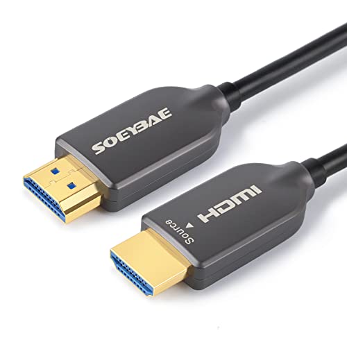 SOEYBAE Cavo HDMI Fibra Ottica 30m, Cavo HDMI 2.0 4K 60Hz Supporta 18 Gbps ad alta velocità UHD fibra Cavo HDMI, 2160p 4:4:4 HDR HDCP 2.2 ARC CEC (30)