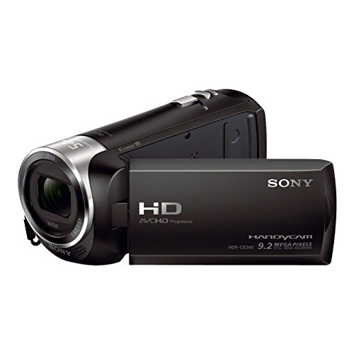 Sony HDR-CX240 Videocamera HD con Sensore CMOS Exmor R, Ottica Zeiss, Zoom Ottico 27x, SteadyShot Ottico, Nero