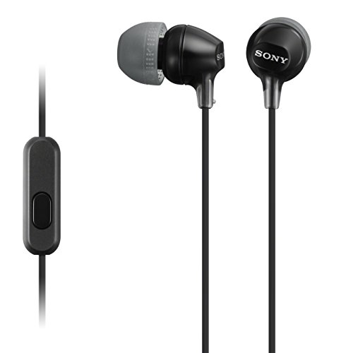 Sony Mdr-Ex15Ap - Cuffie In-Ear Con Microfono, Auricolari In Silicone, Nero, Senza fili