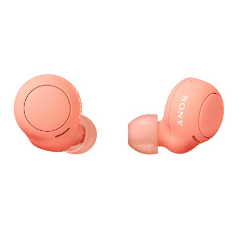 Sony WF-C500 - Auricolari True Wireless, Batteria fino a 20 ore, Compatibile con assistenti vocali, Microfono integrato (Arancione)