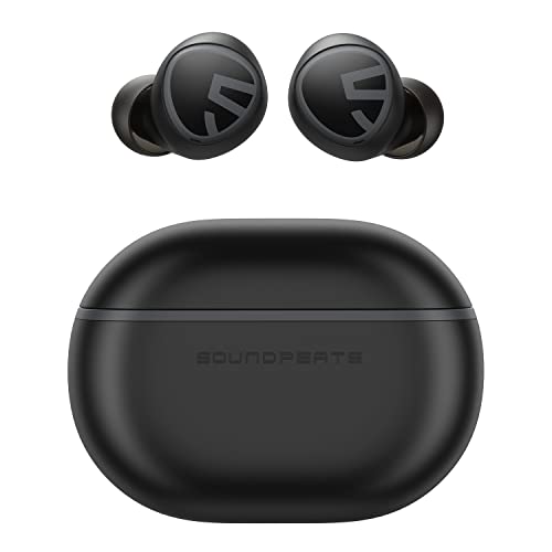 SoundPEATS Mini Auricolari Bluetooth con Cancellazione del Rumore Discorso AI per Chiamate, Cuffie True Wireless Bluetooth V5.2 In-Ear, Controllo Touch 20 Ore Ricarica USB-C per Android iOS Telefono