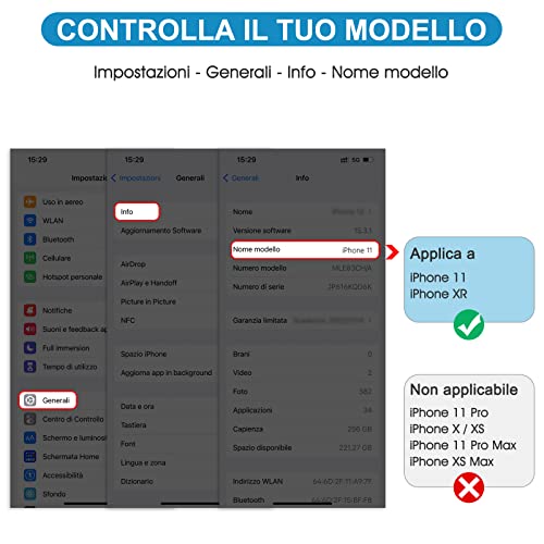 SPARIN 3 Pezzi Vetro Temperato Compatibile con iPhone 11 e iPhone X...