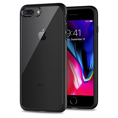 Spigen Cover Ultra Hybrid 2 Compatibile con iPhone 8 Plus Compatibile con iPhone 7 Plus - Nero