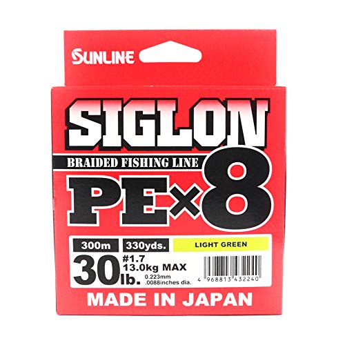 Sunline TRECCIATO SIGLON PEX8 30LB 0.223mm 13Kg per Mulinello Spinning BOLENTINO