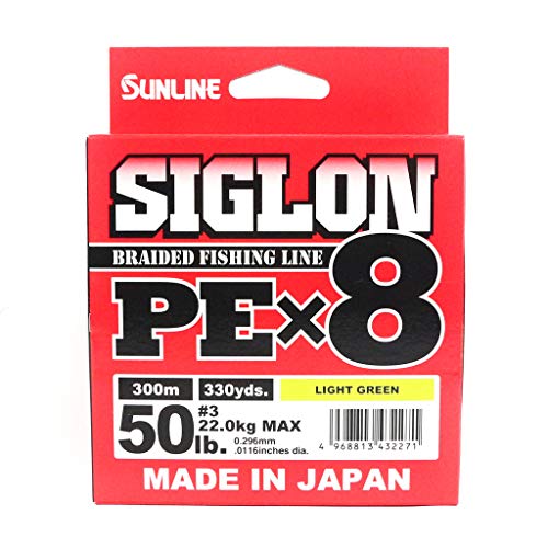 Sunline TRECCIATO SIGLON PEX8 50LB 0.296mm 22Kg Pesca TRAINA Spinning BOLENTINO