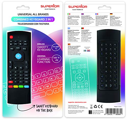 Superior Combined Keyboard, telecomando universale per tutte le SMART TV, con tastiera QWERTY