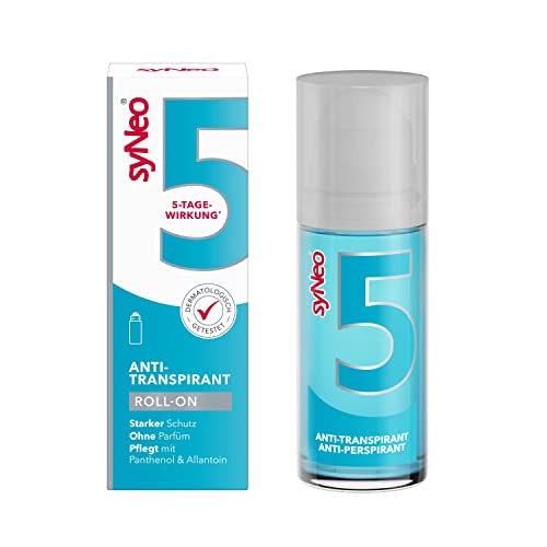 syNeo 5 antitraspirante roll-on, antisudore per donne e uomini, antiodore deodorante anti sudore, 1 confezione (1 x 50 ml)