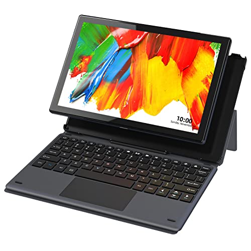 Tablet 10.1 Pollici Android 11, Tablet with Custodia con Tastiera, Octa-Core, 2.0Ghz, 4GB+128GB, 1200 * 1920 FullHD IPS, 5MP+13MP Doppia Fotocamera, 2.4 5.8GHz WiFi, Bluetooth 5.0, 5000mAh