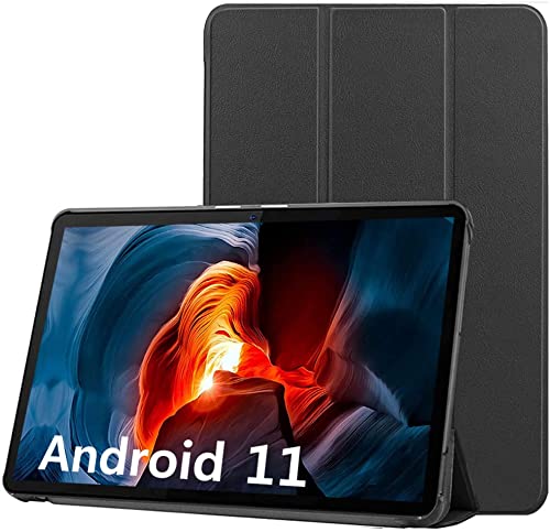 Tablet 10 Pollici Android 11 con Display IPS, Octa-Core, G+G touch screen,RAM 4GB ROM 64GB,Espansione SD da 128 GB,2.4G wifi, Dual Camera,Bluetooth,Tablet con Custodia-Nero
