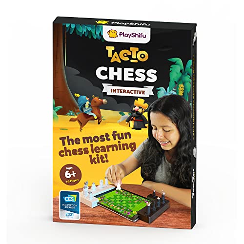 Tacto Chess di PlayShifu (basato sull app) - Gioco di scacchi interattivo per la festa di gioco in Famiglia, Regali di giochi di strategia per ragazzi e ragazze dai 6 ai 10 anni (Tablet Non Incluso)