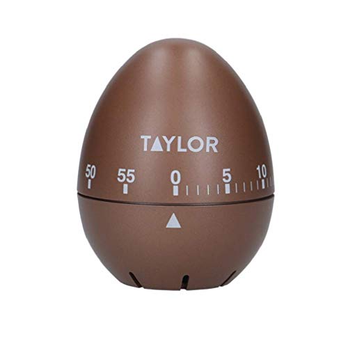 Taylor Timer da Cucina per Uova, a Forma di Uovo, Timer Classico a Rotazione con Conto alla Rovescia e Suono di Allarme, 60 minuti, Color Rame