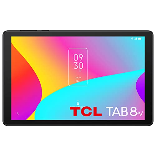 TCL TAB 8V Tablet 8 pollici android 11, 4GB RAM + 64GB ROM (TF 512GB), 5500mAh, Quad-Core, Basic Tablet PC, GPS Wi-Fi, Negro