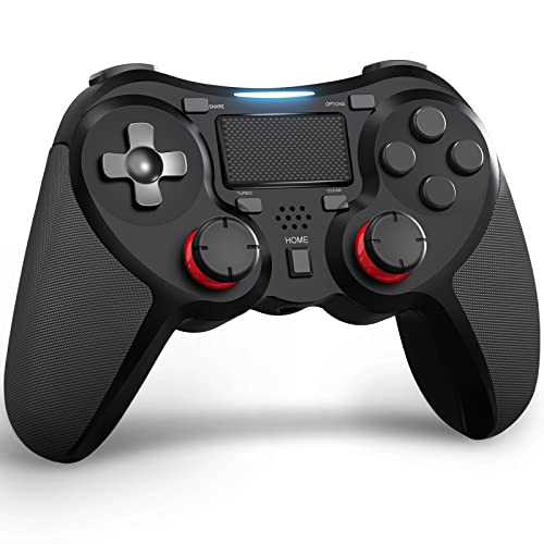 TERIOS Wireless Gampad Controller Compatibile per PS4 Pro Slim, controller di gioco con modalità di programmazione dei pulsanti, con 4 diverse intensità di vibrazione, maggiore precisione e controllo