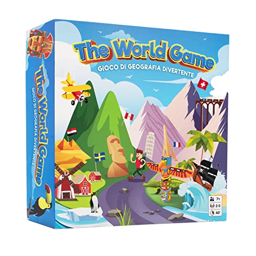 The World Game - Divertente Gioco da Tavolo Sulla Geografia - Gioco del Mondo Educativo per Bambini e Adulti - Fantastico Gioco di Società per Adolescenti