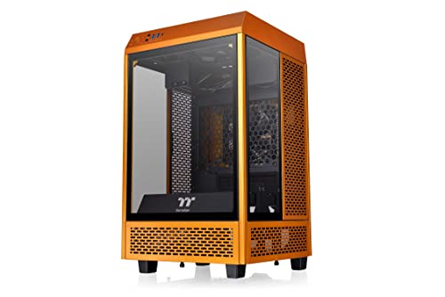 Thermaltake The Tower 100 Mini Metallic Gold | Mini-ITX-PC-Chassis | 3 x 4mm Tempered Glass | Metallic Gold