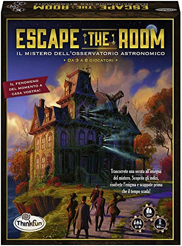 ThinkFun - Escape The Room: Il Mistero dell Osservatorio, Gioco di Logica da Tavolo per Adulti, 3-8 Giocatori, Età 10+ Anni