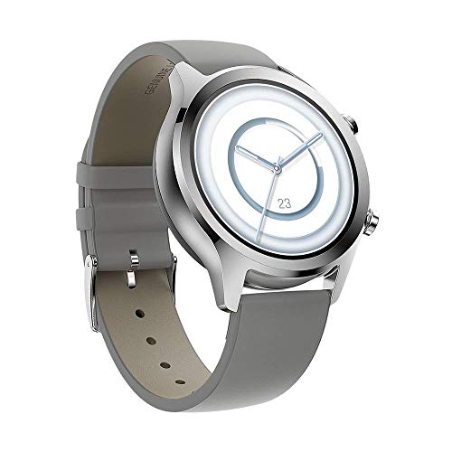Ticwatch C2 Plus 1 GB di RAM Smartwatch Orologio Intelligente Pagamenti NFC IP68 Impermeabile GPS Integrato Fitness Cardiofrequenzimetro Assistente Google Compatibile Android e iOS Argento