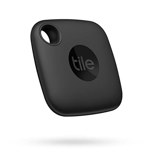 Tile Mate (2022) Bluetooth Trova oggetti, 1 Pezzo, Portata rilevamento 60m, compatibile con Alexa, Google Home, iOS e Android, Trova chiavi, telecomandi e altro, Nero
