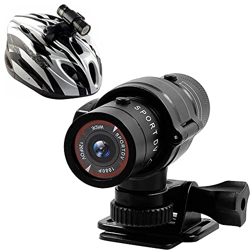 TKMARS Action Cam,Videocamera Casco Moto Mini Fotocamera Bici,1080p Full HD 120° Loop grandangolare Impermeabile Action Cam Registrazione Video e Scatto Fotografico per Sci, Equitazione, ecc