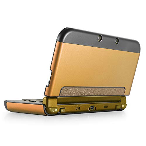 TNP Custodia Protettiva in Plastica Alluminio per Corpo Intero per New Nintendo 3DS XL LL 2015 in Pelle Rigida Protettiva Switch Giochi Accessori Console Videogiochi Protezione Lite Case Cover Oro