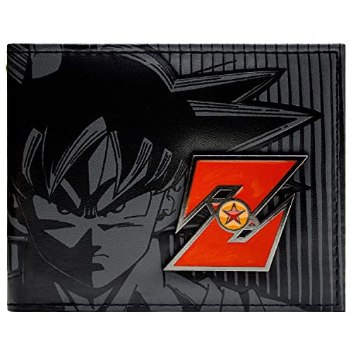 Toei Dragonball Z Goku Red Metal Badge Nero portafoglio