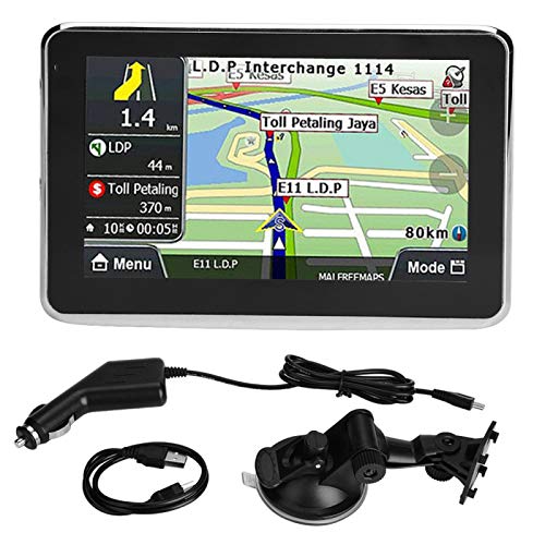 tom tom navigatore per auto + Navigatore GPS per auto, sistema di navigazione GPS per auto Touch Scree da 5 pollici, voce automatica, trasmettitore FM, 8 GB di RAM, mappa dell Europa, batteria al liti