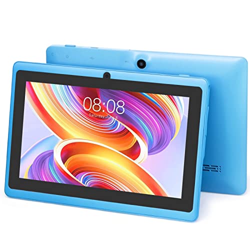 TopLuck Tablet 7 Pollici Android Tablet PC, Tablet da 7 Pollici, Quad-Core, 1GB RAM, 8GB ROM, Schermo IPS HD 1024x600, 2500mAh, Doppia Fotocamera, GPS, WiFi, Bluetooth,Azzurro