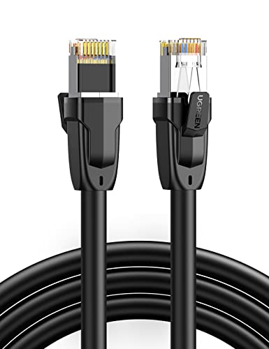 UGREEN Cavo Ethernet Cat 8 ad Alta Velocità 40Gbps 2000MHz, Cavo LAN per Modem, Routor, Console di Videogiochi, 24AWG, SFTP, 3 Metri