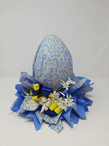 Uovo di Pasqua Artigianale Incarto Blu Cioccolato al Latte o Fondente 380g (fondente)