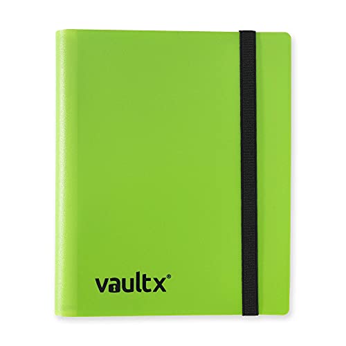 Vault X Raccoglitore - Album con buste a 4 tasche per carte da gioco collezionabili - 160 tasche totali con apertura laterale (Verde)