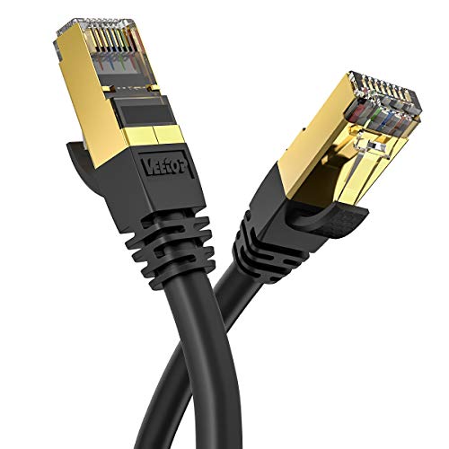 Veetop Cavo Ethernet LAN Cat 8 RJ45 per Rete Cavi Internet Alta Velocità 40 Gbps   2000 MHz (10m)