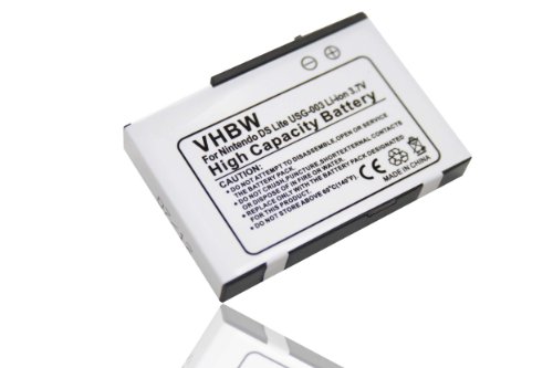vhbw batteria compatibile con Nintendo DS Lite console di gioco (900mAh, 3,7V, Li-Ion)