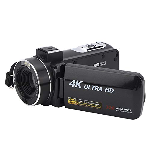 Videocamera digitale portatile, 1080P 4K 30mp Anti-shake HD Zoom Digital Camcorder, 18x 3 pollici IPS Touch Screen Digital Camcorder, DV Camcorder
