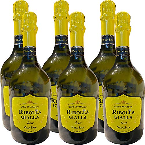 Vino Spumante Ribolla Gialla | Villa Sala | 6 Bottiglie 75Cl | Bollicine Italiane | Veneto | Idea Regalo