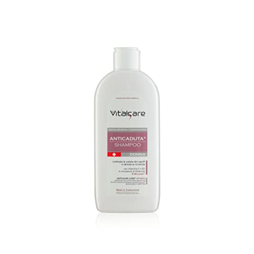 Vitalcare | Swiss - Shampoo Anticaduta Donna, Shampoo Rivitalizzante e Fortificante, Contrasta la Caduta dei Capelli, con Vitamine E, B3 e Complesso di Molecole Follicusan, 250 ml