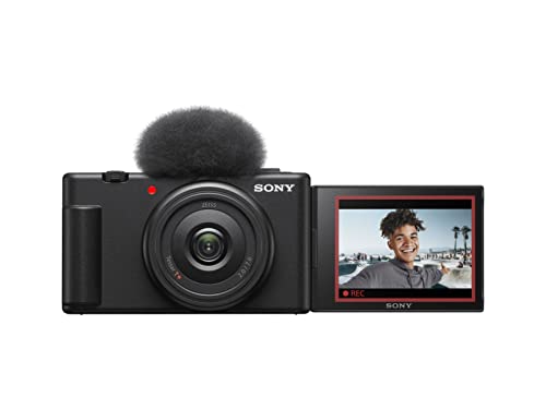 Vlog camera ZV-1F di Sony | Fotocamera digitale (schermo orientabile, video in 4K, slow motion, funzionalità per vlog) - Nera