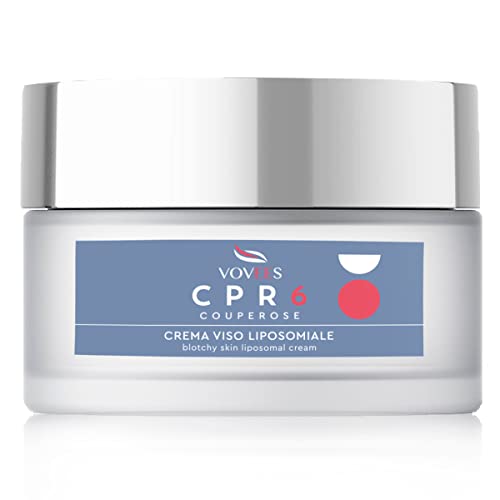 VOVEES CPR6 Crema Viso Couperose Rosacea con 6 Principi Attivi Naturali Bio per Giorno e Notte 50ml