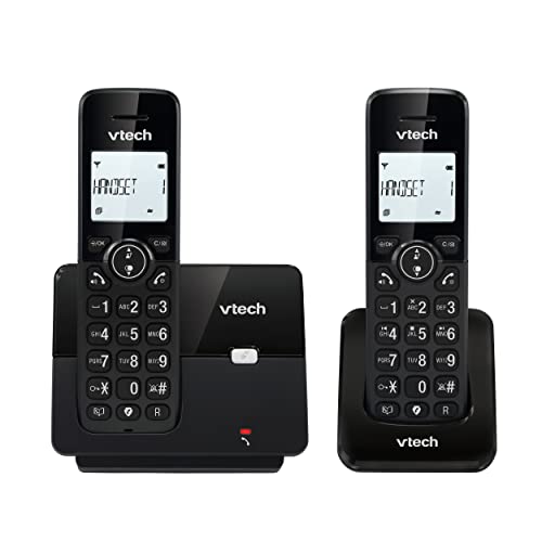 Vtech Telefono cordless con due ricevitori, Nero, CS2001