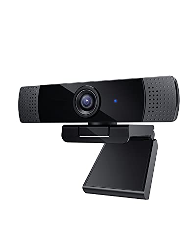 Webcam 1080P Full HD, microfoni stereo con cancellazione del rumore, Plug & Play, porta USB, per Skype Zoom Cisco PC Mac, PC-LM1E