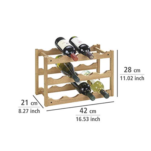 WENKO Scaffale porta bottiglie di vino Norway, scaffale legno per v...