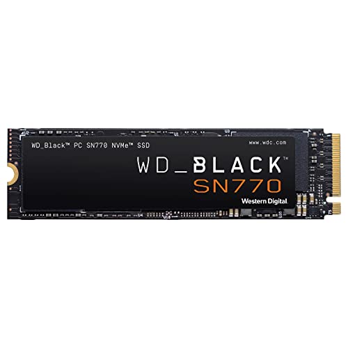 Western Digital WD Black SSD SN770 NVME 2TB PCIE GEN4 M.2 2280 WDS200T3X0E, 3600 W, Aluminium, Nero