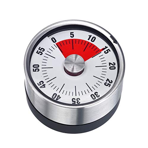 Westmark Timer da cucina, Meccanico, Magnetico, 1-60 minuti, Acciaio inox Plastica, Antracite Argento, 10902260